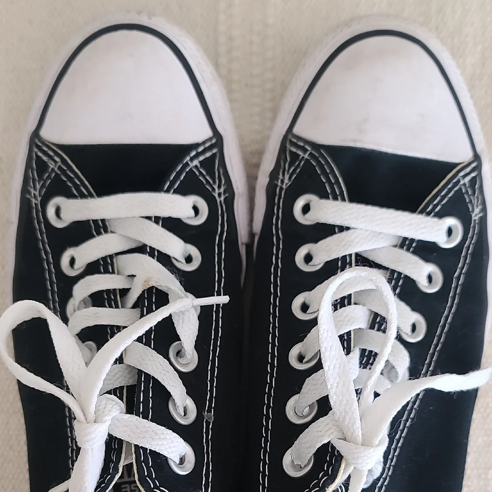 Black and White Canvas Sneakers - Picture 3 of 6